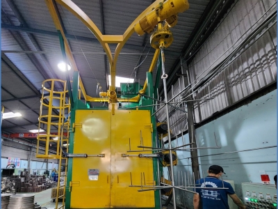 Máy phun bi cho sản phẩm sơn tĩnh điện chất lượng cao