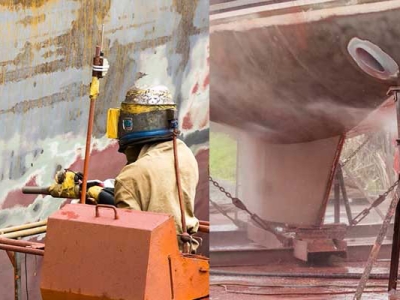 Phun Cát Làm Sạch Rỉ Sét Vỏ Tàu: Giá Rẻ, Hiệu Quả Cao